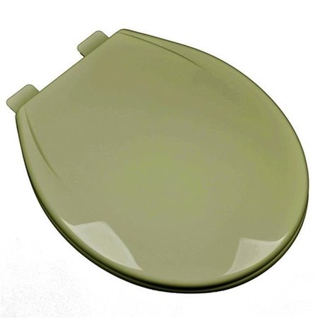 PLUMBING TECHNOLOGIES Plumbing Technologies 2F1R6-58 Slow Close Plastic Round Front Contemporary Design Toilet Seat; Avocado 2F1R6-58